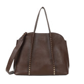 Bolso Shopper Tachuelas Café